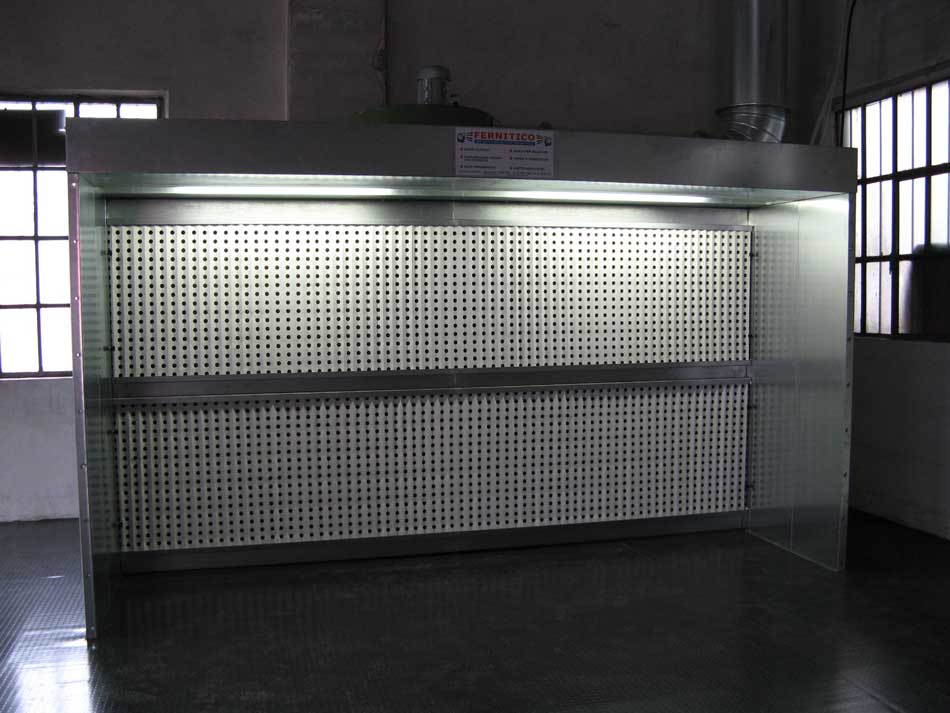 cabina di verniciatura pressurizzata