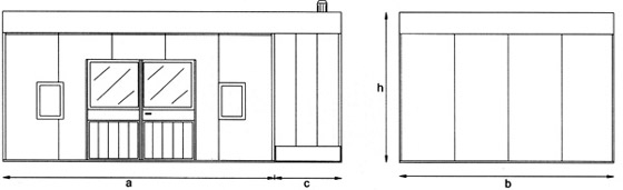 schema cabina locale di verniciatura